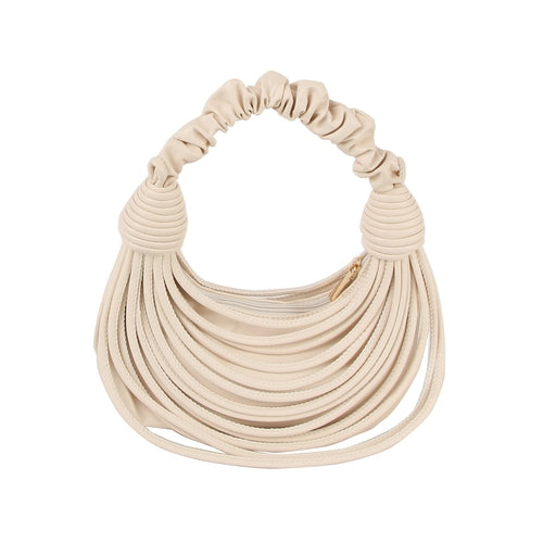 Scrunchie Handle Corded Hobo Bag