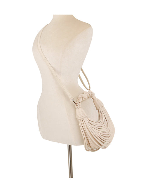 Scrunchie Handle Corded Hobo Bag