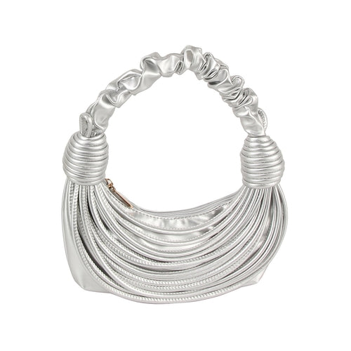 Scrunchie Handle Corded Hobo Bag