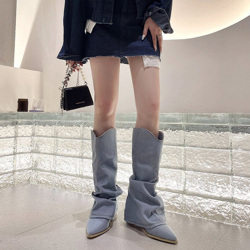 Velvexa Denim Boots