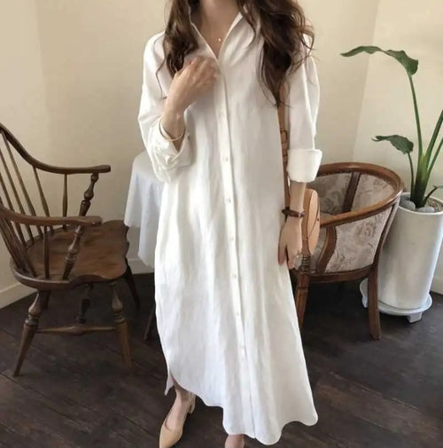 Alaia Long Shirt in White